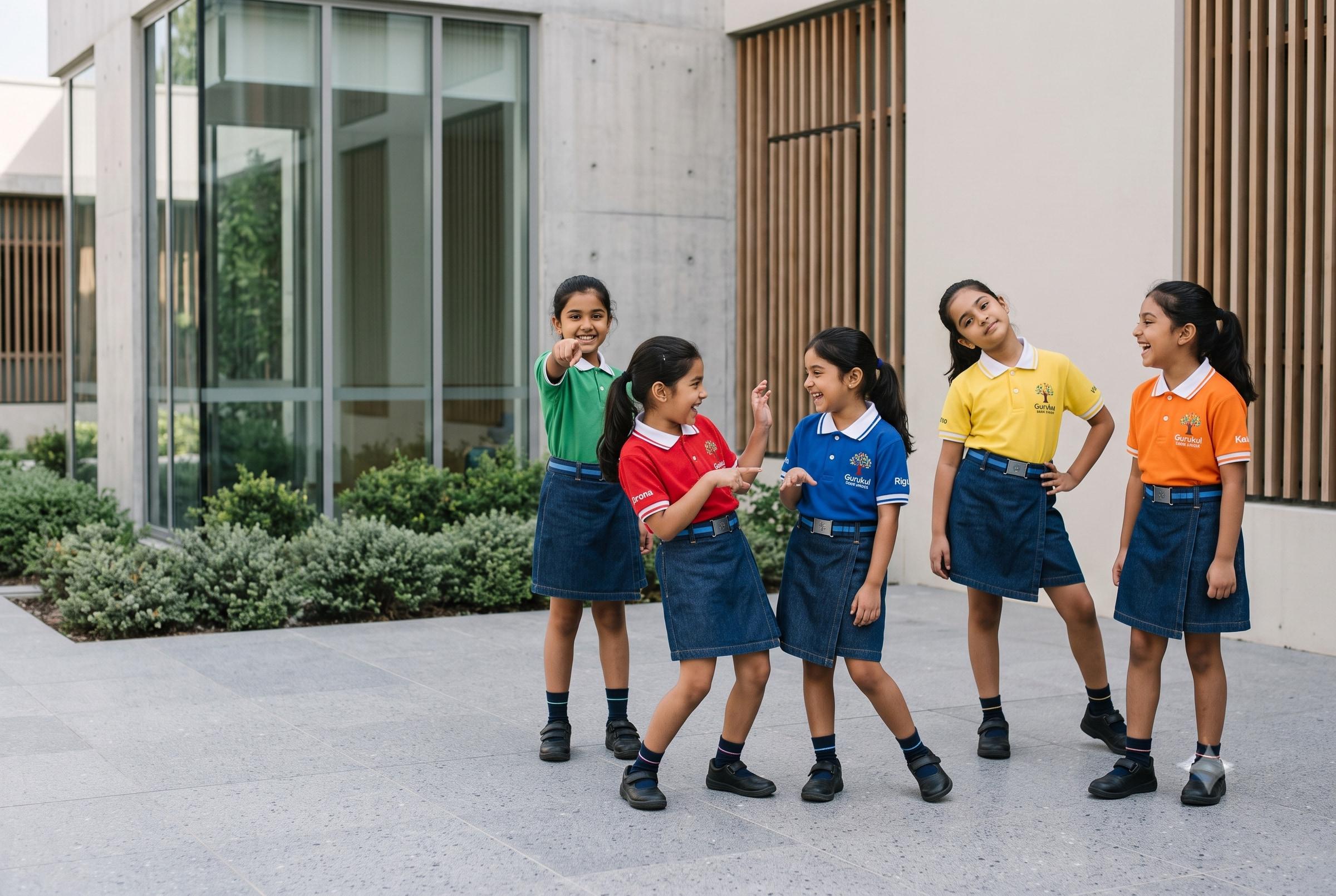 Gurukul Global — house colours on campus