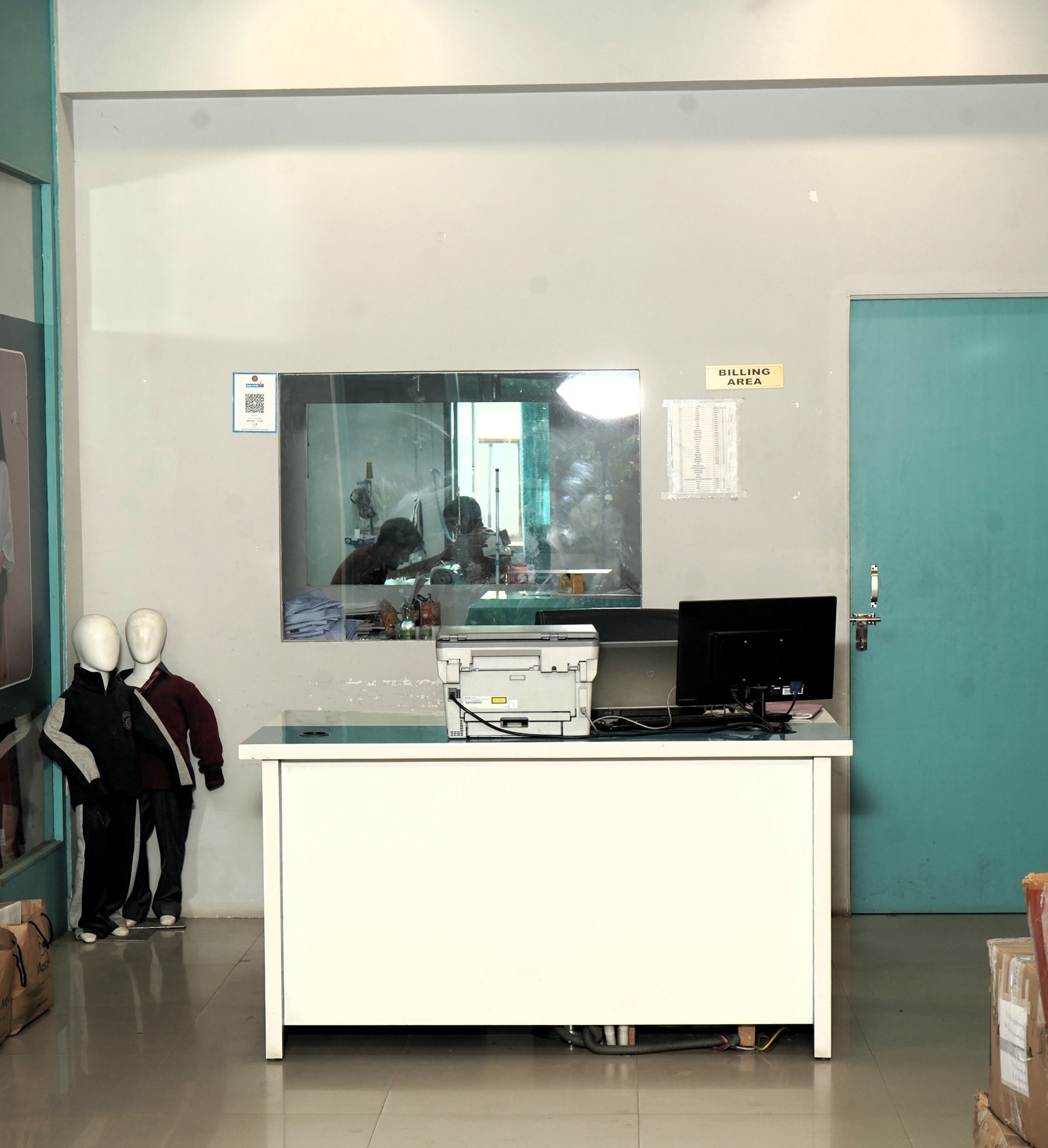 The billing desk at the head office