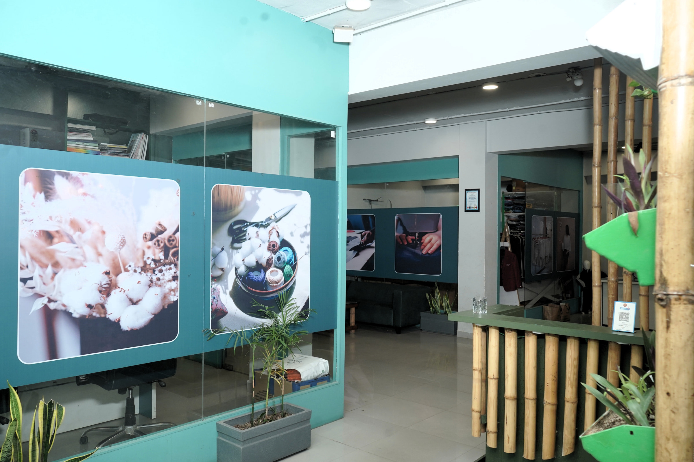 The cotton wall at the head office